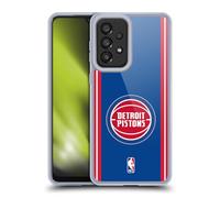 Head Case Designs Licenza Ufficiale NBA Design Blu Detroit Pistons Logo Custodia in Gel [Protezione di Grado Militare] Compatibile con Galaxy A33 5G (2022)