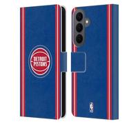 Head Case Designs Licenza Ufficiale NBA Design Blu Detroit Pistons Logo Custodia Portafoglio in Pelle Compatibile con Samsung Galaxy S26 Plus