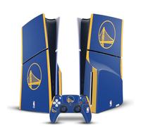 Head Case Designs Licenza Ufficiale NBA Design Blu Golden State Warriors Logo Vinile Sticker Gaming Pelle Adesivo Compatibile con Sony PS5 Slim Disc Edition Console & DualSense Controller