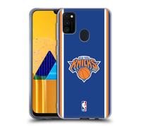 Head Case Designs Licenza Ufficiale NBA Design Blu New York Knicks Logo Custodia in Gel [Protezione di Grado Militare] Compatibile con Galaxy M30s (2019)/M21 (2020)