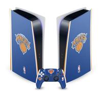 Head Case Designs Licenza Ufficiale NBA Design Blu New York Knicks Logo Vinile Frontalino Sticker Gaming Pelle Adesivo Compatibile con Sony Playstation 5 PS5 Digital Console And DualSense Controller