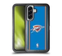 Head Case Designs Licenza Ufficiale NBA Design Blu Oklahoma City Thunder Logo Custodia Antiurto Ultra Blindata Compatibile con Samsung Galaxy A56 5G