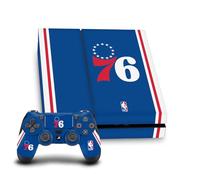 Head Case Designs Licenza Ufficiale NBA Design Blu Philadelphia 76ers Logo Vinile Sticker Gaming Pelle Adesivo Compatibile con Sony Playstation 4 PS4 Console And DualShock 4 Controller Bundle