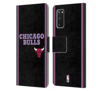 Head Case Designs Licenza Ufficiale NBA Design Città Nero Chicago Bulls Logo Custodia Portafoglio in Pelle Compatibile con Samsung Galaxy S20 / S20 5G
