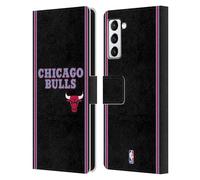 Head Case Designs Licenza Ufficiale NBA Design Città Nero Chicago Bulls Logo Custodia Portafoglio in Pelle Compatibile con Samsung Galaxy S21+ 5G