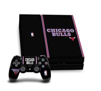 Head Case Designs Licenza Ufficiale NBA Design Città Nero Chicago Bulls Logo Vinile Sticker Gaming Pelle Adesivo Compatibile con Sony Playstation 4 PS4 Console And DualShock 4 Controller Bundle