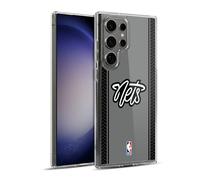 Head Case Designs Licenza Ufficiale NBA Design Grigio Brooklyn Nets Logo Custodia in Gel [Protezione di Grado Militare] Compatibile Con Samsung Galaxy S23 Ultra 5G E Compatibile Con MagSafe