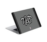 Head Case Designs Licenza Ufficiale NBA Design Grigio Brooklyn Nets Logo Vinile Sticker Pelle Adesivo Compatibile con MacBook PRO 14" A2442