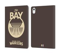 Head Case Designs Licenza Ufficiale NBA Design Marrone Golden State Warriors Logo Custodia Portafoglio in Pelle Compatibile con Apple iPad Air 11 2020/2022/2024/2025