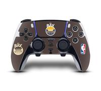 Head Case Designs Licenza Ufficiale NBA Design Marrone Golden State Warriors Logo Vinile Sticker Gaming Pelle Adesivo Compatibile con Sony Playstation 5 PS5 DualSense Edge Controller