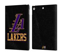 Head Case Designs Licenza Ufficiale NBA Design Nero E Viola Los Angeles Lakers Logo Custodia Portafoglio in Pelle Compatibile con Apple iPad 10.2 2019/2020/2021