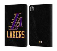 Head Case Designs Licenza Ufficiale NBA Design Nero E Viola Los Angeles Lakers Logo Custodia Portafoglio in Pelle Compatibile con Apple iPad PRO 11 2020/2021 / 2022