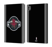 Head Case Designs Licenza Ufficiale NBA Design Nero Houston Rockets Logo Custodia Portafoglio in Pelle Compatibile con Apple iPad PRO 11 M4/M5 2024/2025