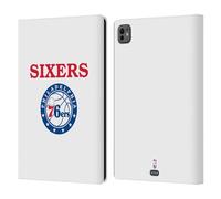 Head Case Designs Licenza Ufficiale NBA Design Nero Philadelphia 76ers Logo Custodia Portafoglio in Pelle Compatibile con Apple iPad PRO 11 M4/M5 2024/2025
