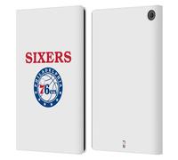 Head Case Designs Licenza Ufficiale NBA Design Nero Philadelphia 76ers Logo Custodia Portafoglio in Pelle Compatibile con Amazon Fire Max 11 2023