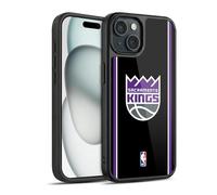 Head Case Designs Licenza Ufficiale NBA Design Nero Sacramento Kings Logo Cover in gel rinforzata [Protezione di Grado Militare] Compatibile con Apple iPhone 15