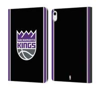 Head Case Designs Licenza Ufficiale NBA Design Nero Sacramento Kings Logo Custodia Portafoglio in Pelle Compatibile con Apple iPad 10.9 2022/2025