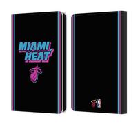 Head Case Designs Licenza Ufficiale NBA Design Notti Vice Nero Miami Heat Logo Custodia Portafoglio in Pelle Compatibile con Amazon Kindle 11th Gen 6in 2022