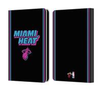 Head Case Designs Licenza Ufficiale NBA Design Notti Vice Nero Miami Heat Logo Custodia Portafoglio in Pelle Compatibile con Amazon Kindle 11th Gen (2024)