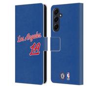 Head Case Designs Licenza Ufficiale NBA Design Retro Los Angeles Clippers Logo Custodia Portafoglio in Pelle Compatibile con Samsung Galaxy A55 5G