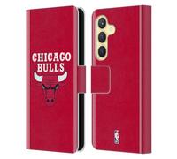 Head Case Designs Licenza Ufficiale NBA Design Rosso Chicago Bulls Logo Custodia Portafoglio in Pelle Compatibile con Samsung Galaxy S24 5G