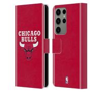 Head Case Designs Licenza Ufficiale NBA Design Rosso Chicago Bulls Logo Custodia Portafoglio in Pelle Compatibile con Samsung Galaxy S23 Ultra 5G