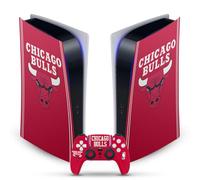 Head Case Designs Licenza Ufficiale NBA Design Rosso Chicago Bulls Logo Vinile Frontalino Sticker Gaming Pelle Adesivo Compatibile con Sony Playstation 5 PS5 Digital Console And DualSense Controller