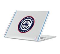 Head Case Designs Licenza Ufficiale NBA Design Testo Blu Navy Los Angeles Clippers Logo Custodia Laptop Trasparente con Glitter Compatibile con MacBook Air 13.6" A2681/A3113/A3240 2022/2024/2025