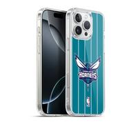 Head Case Designs Licenza Ufficiale NBA Design Turchese Charlotte Hornets Logo Custodia in Gel [Protezione di Grado Militare] Compatibile con Apple iPhone 16 PRO Max E Compatibile con MagSafe