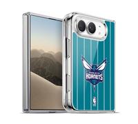 Head Case Designs Licenza Ufficiale NBA Design Turchese Charlotte Hornets Logo Custodia in Gel [Protezione di Grado Militare] Compatibile Con Apple iPhone Duo E Compatibile Con MagSafe