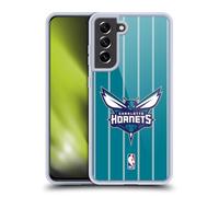Head Case Designs Licenza Ufficiale NBA Design Turchese Charlotte Hornets Logo Custodia in Gel [Protezione di Grado Militare] Compatibile con Samsung Galaxy S21 Fe 5G E Compatibile con MagSafe