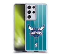 Head Case Designs Licenza Ufficiale NBA Design Turchese Charlotte Hornets Logo Custodia in Gel [Protezione di Grado Militare] Compatibile con Samsung Galaxy S21 Ultra 5G E Compatibile con MagSafe