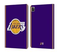 Head Case Designs Licenza Ufficiale NBA Design Viola Los Angeles Lakers Logo Custodia Portafoglio in Pelle Compatibile con Apple iPad PRO 11 2020/2021 / 2022