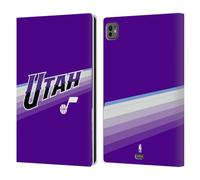 Head Case Designs Licenza Ufficiale NBA Design Viola Utah Jazz Logo Custodia Portafoglio in Pelle Compatibile con Apple iPad PRO 11 M4/M5 2024/2025