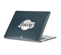 Head Case Designs Licenza Ufficiale NBA Logo in Bianco e Nero Los Angeles Lakers Custodia Laptop Nero con Glitter Compatibile con MacBook Air 13.6" M2 A2681/M3 A3113/M4 A3240 2022/2024/2025