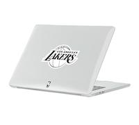 Head Case Designs Licenza Ufficiale NBA Logo in Bianco e Nero Los Angeles Lakers Custodia Laptop Trasparente Armatura Compatibile con MacBook Air 13.6" M2 A2681/M3 A3113/M4 A3240 2022/2024/2025