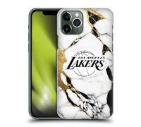 Head Case Designs Licenza Ufficiale NBA Marmo Bianco Los Angeles Lakers Custodia Cover Dura per Parte Posteriore Compatibile con Apple iPhone 11 PRO