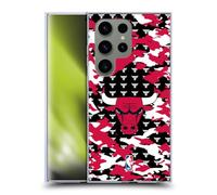 Head Case Designs Licenza Ufficiale NBA Mimetico Chicago Bulls Custodia in Gel [Protezione di Grado Militare] Compatibile con Samsung Galaxy S24 Ultra 5G E Compatibile con MagSafe