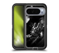 Head Case Designs Licenza Ufficiale NBA Monocromatico San Antonio Spurs Custodia Antiurto Ultra Blindata Compatibile con Google Pixel 10 PRO XL