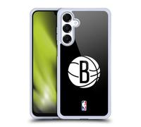 Head Case Designs Licenza Ufficiale NBA Nero Brooklyn Nets Logo Custodia in Gel [Protezione di Grado Militare] Compatibile Con Samsung Galaxy A16 5G E Compatibile Con MagSafe