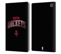 Head Case Designs Licenza Ufficiale NBA Nero Houston Rockets Logo Custodia Portafoglio in Pelle Compatibile con Amazon Fire Max 11 2023
