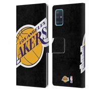 Head Case Designs Licenza Ufficiale NBA Oversize Los Angeles Lakers Logo Custodia Portafoglio in Pelle Compatibile con Samsung Galaxy A51 (2019)