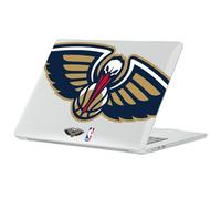 Head Case Designs Licenza Ufficiale NBA Pellicano Oversize New Orleans Pelicans Logo Custodia Laptop Trasparente con Glitter Compatibile con MacBook Air 13.6" A2681/A3113/A3240 2022/2024/2025