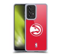 Head Case Designs Licenza Ufficiale NBA Rosso Atlanta Hawks Logo Custodia in Gel [Protezione di Grado Militare] Compatibile con Galaxy A33 5G (2022)