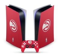Head Case Designs Licenza Ufficiale NBA Rosso Atlanta Hawks Logo Vinile Frontalino Sticker Gaming Pelle Adesivo Compatibile con Sony Playstation 5 PS5 Digital Edition Console And DualSense Controller