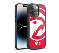 Head Case Designs Licenza Ufficiale NBA Sovradimensionato Atlanta Hawks Logo Cover in Gel Rinforzata [Protezione di Grado Militare] Compatibile con Apple iPhone 14 PRO Max