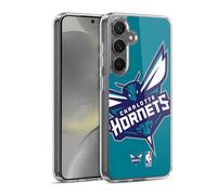 Head Case Designs Licenza Ufficiale NBA Sovradimensionato Charlotte Hornets Logo Custodia in Gel [Protezione di Grado Militare] Compatibile con Samsung Galaxy S24 5G E Compatibile con MagSafe