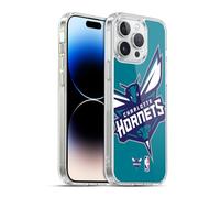 Head Case Designs Licenza Ufficiale NBA Sovradimensionato Charlotte Hornets Logo Custodia in Gel [Protezione di Grado Militare] Compatibile con Apple iPhone 14 PRO Max E Compatibile con MagSafe