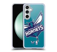 Head Case Designs Licenza Ufficiale NBA Sovradimensionato Charlotte Hornets Logo Custodia in Gel [Protezione di Grado Militare] Compatibile con Samsung Galaxy S23 Fe 5G E Compatibile con MagSafe