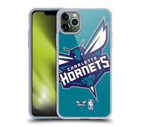 Head Case Designs Licenza Ufficiale NBA Sovradimensionato Charlotte Hornets Logo Custodia in Gel [Protezione di Grado Militare] Compatibile con Apple iPhone 11 PRO Max E Compatibile con MagSafe